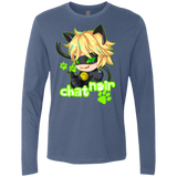 T-Shirts Indigo / Small Chat Noir Men's Premium Long Sleeve