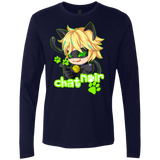 T-Shirts Midnight Navy / Small Chat Noir Men's Premium Long Sleeve