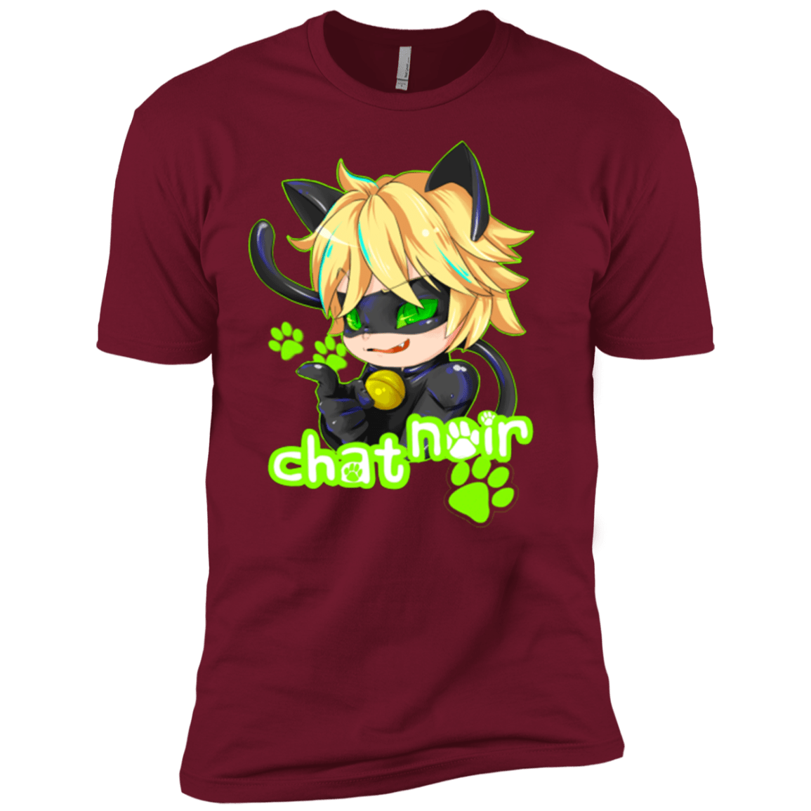T-Shirts Cardinal / X-Small Chat Noir Men's Premium T-Shirt