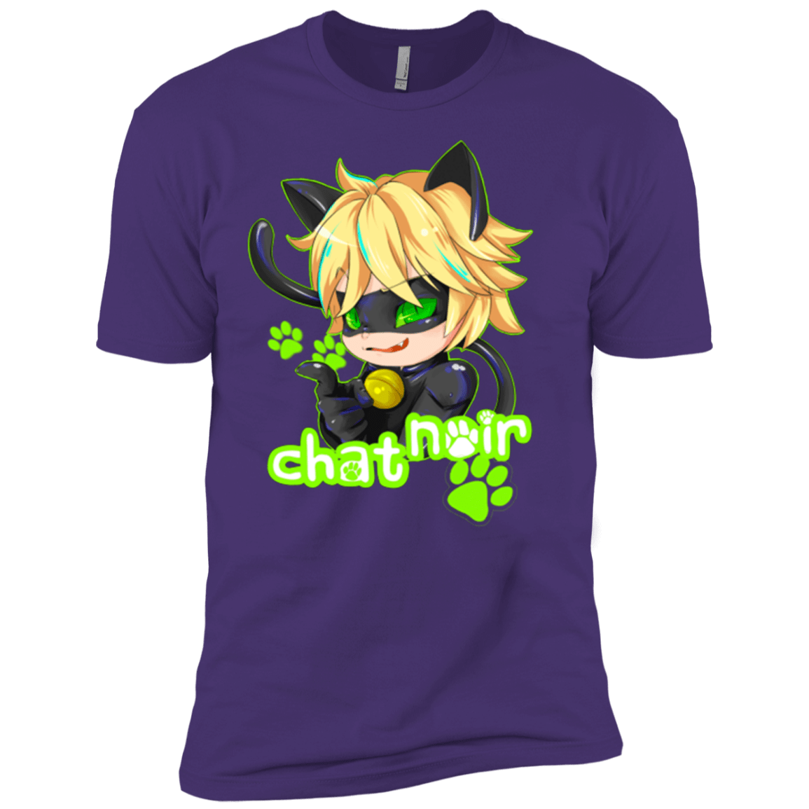 T-Shirts Purple / X-Small Chat Noir Men's Premium T-Shirt