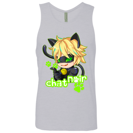 T-Shirts Heather Grey / Small Chat Noir Men's Premium Tank Top
