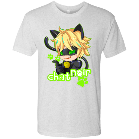 T-Shirts Heather White / Small Chat Noir Men's Triblend T-Shirt