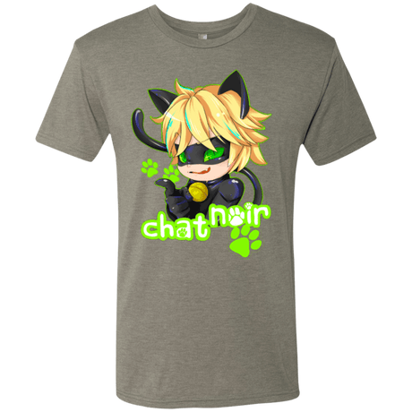 T-Shirts Venetian Grey / Small Chat Noir Men's Triblend T-Shirt