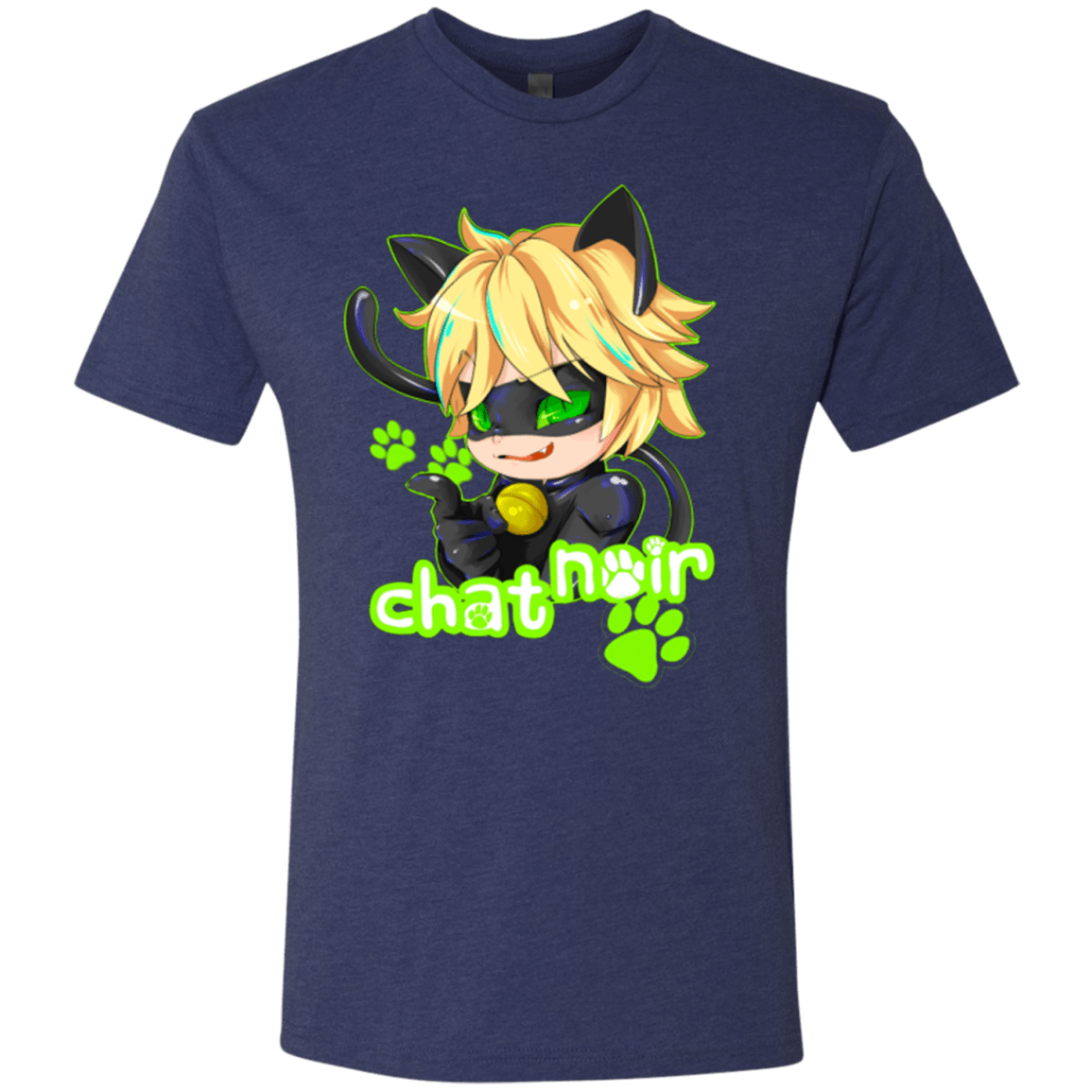 T-Shirts Vintage Navy / Small Chat Noir Men's Triblend T-Shirt