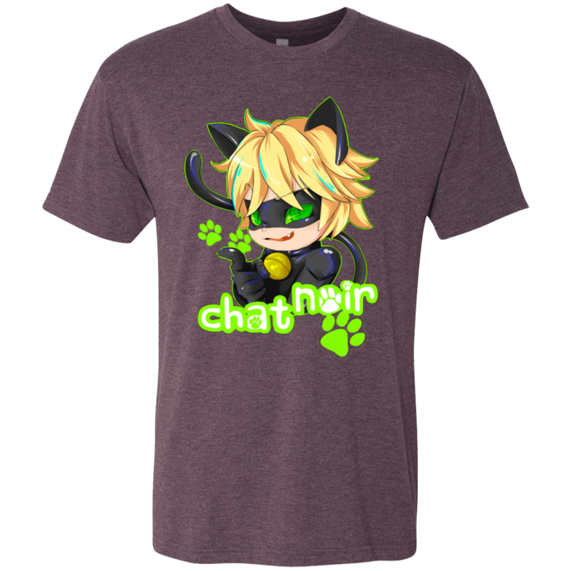 T-Shirts Vintage Purple / Small Chat Noir Men's Triblend T-Shirt