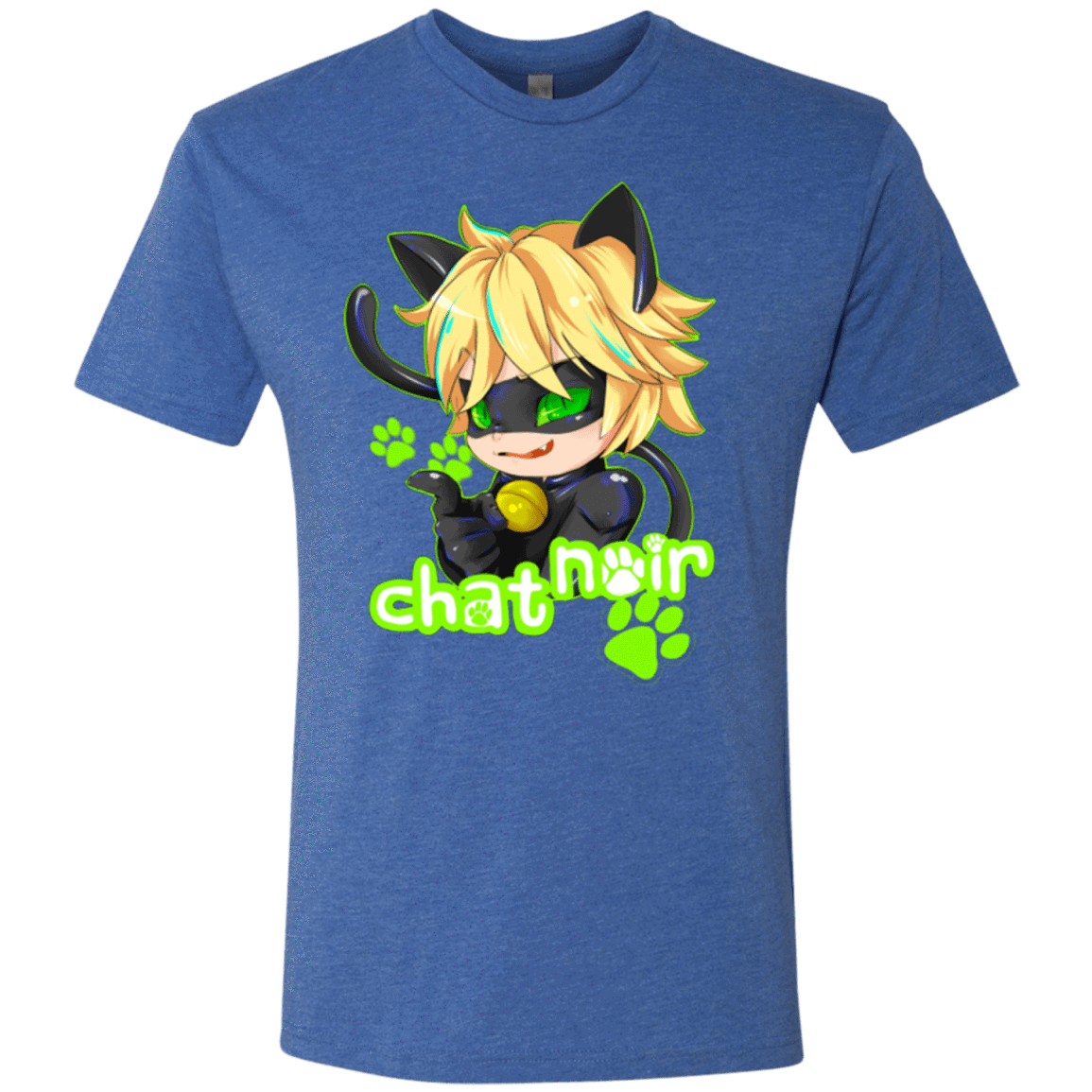 T-Shirts Vintage Royal / Small Chat Noir Men's Triblend T-Shirt