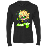 T-Shirts Vintage Black / X-Small Chat Noir Triblend Long Sleeve Hoodie Tee