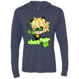 T-Shirts Vintage Navy / X-Small Chat Noir Triblend Long Sleeve Hoodie Tee