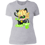 T-Shirts Heather Grey / X-Small Chat Noir Women's Premium T-Shirt