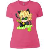 T-Shirts Hot Pink / X-Small Chat Noir Women's Premium T-Shirt