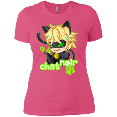 T-Shirts Hot Pink / X-Small Chat Noir Women's Premium T-Shirt