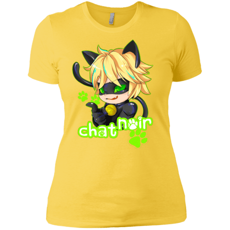 T-Shirts Vibrant Yellow / X-Small Chat Noir Women's Premium T-Shirt