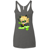 T-Shirts Premium Heather / X-Small Chat Noir Women's Triblend Racerback Tank