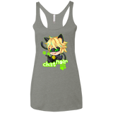 T-Shirts Venetian Grey / X-Small Chat Noir Women's Triblend Racerback Tank