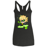 T-Shirts Vintage Black / X-Small Chat Noir Women's Triblend Racerback Tank