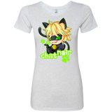 T-Shirts Heather White / Small Chat Noir Women's Triblend T-Shirt