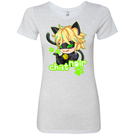 T-Shirts Heather White / Small Chat Noir Women's Triblend T-Shirt