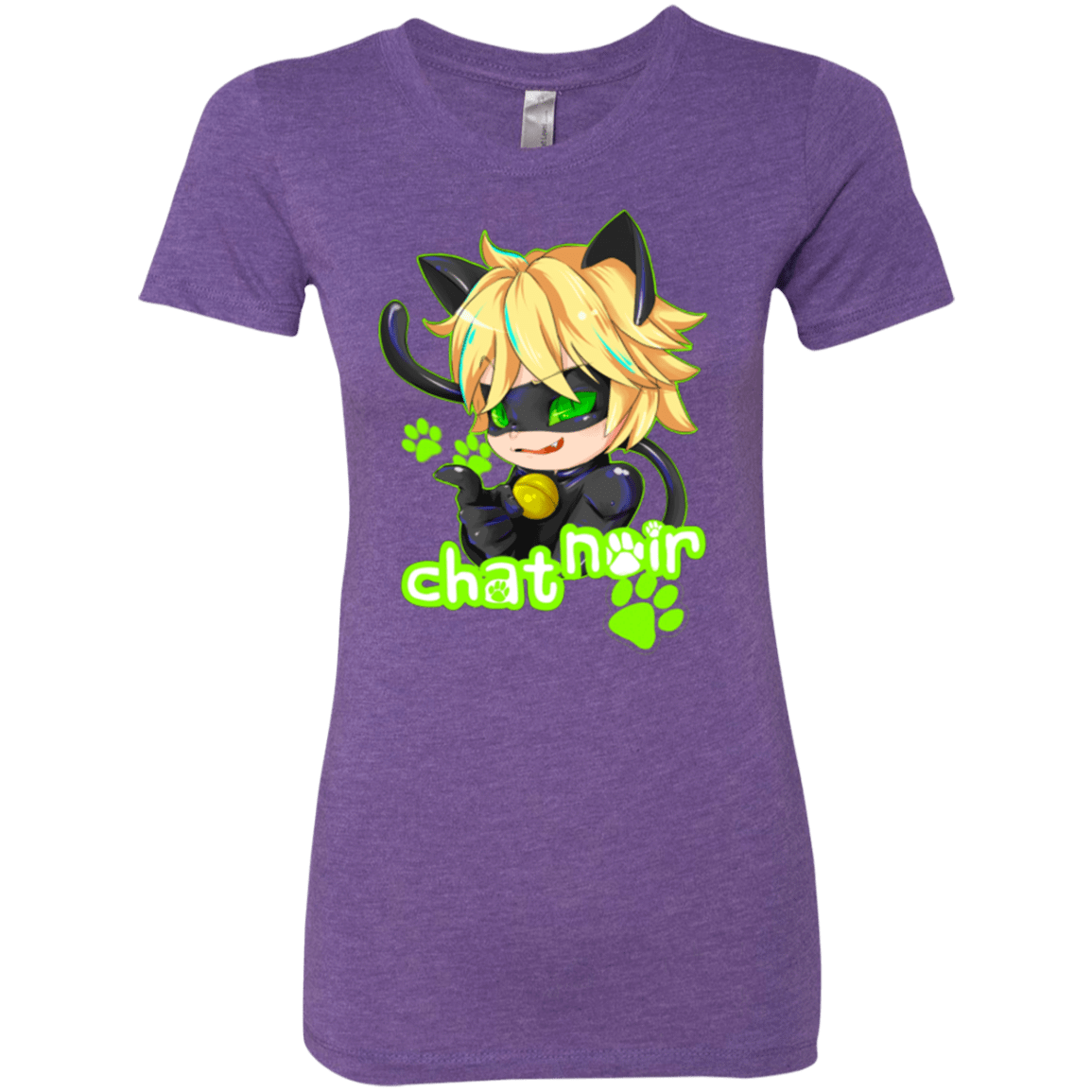 T-Shirts Purple Rush / Small Chat Noir Women's Triblend T-Shirt