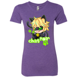 T-Shirts Purple Rush / Small Chat Noir Women's Triblend T-Shirt