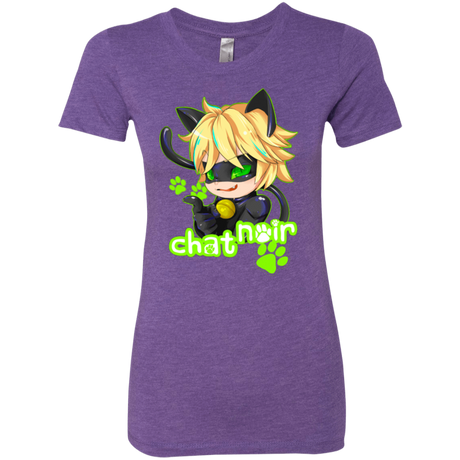 T-Shirts Purple Rush / Small Chat Noir Women's Triblend T-Shirt