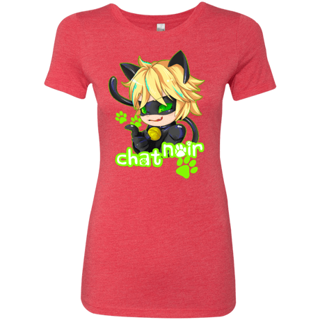 T-Shirts Vintage Red / Small Chat Noir Women's Triblend T-Shirt