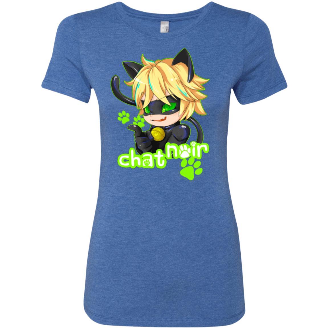 T-Shirts Vintage Royal / Small Chat Noir Women's Triblend T-Shirt