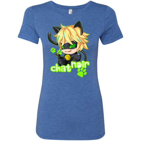 T-Shirts Vintage Royal / Small Chat Noir Women's Triblend T-Shirt