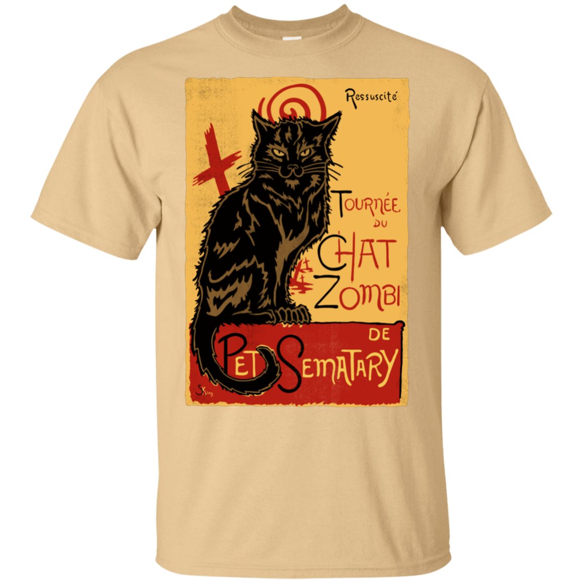 T-Shirts Vegas Gold / S Chat Zombi T-Shirt