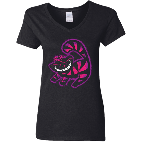 T-Shirts Black / S Chechire King Women's V-Neck T-Shirt