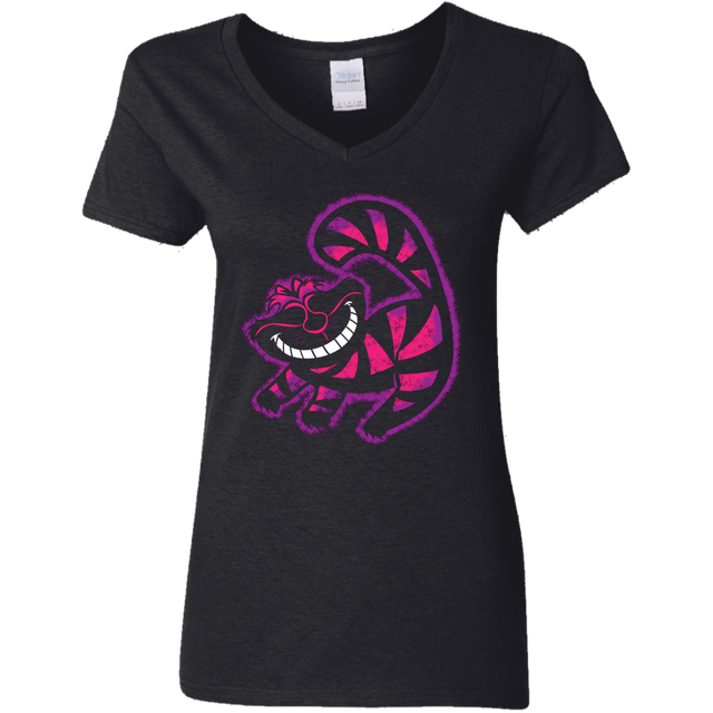 T-Shirts Black / S Chechire King Women's V-Neck T-Shirt