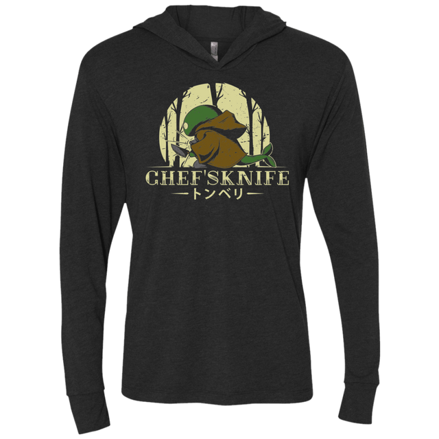 T-Shirts Vintage Black / X-Small Chef's Knife Triblend Long Sleeve Hoodie Tee