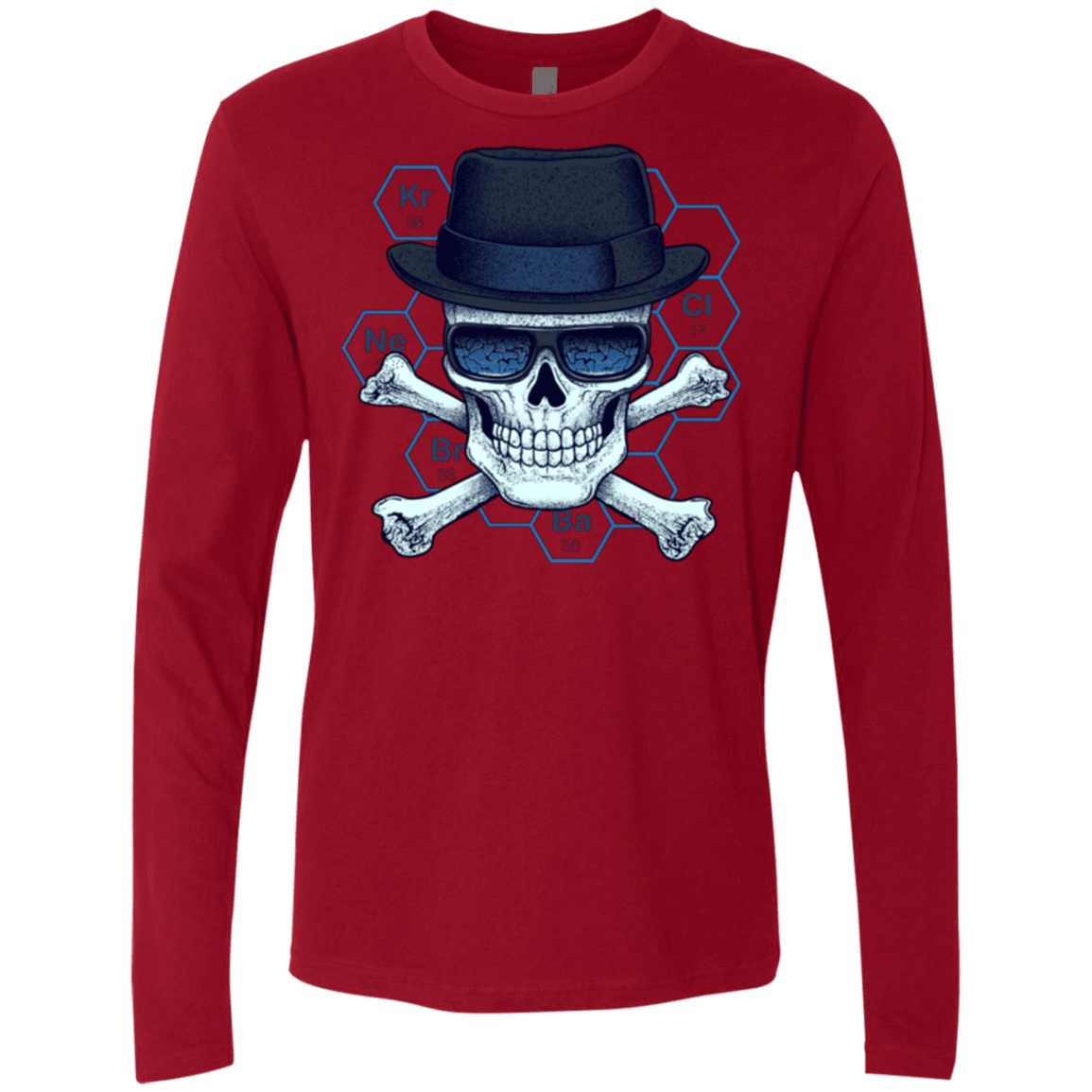 T-Shirts Cardinal / Small Chemical head Men's Premium Long Sleeve