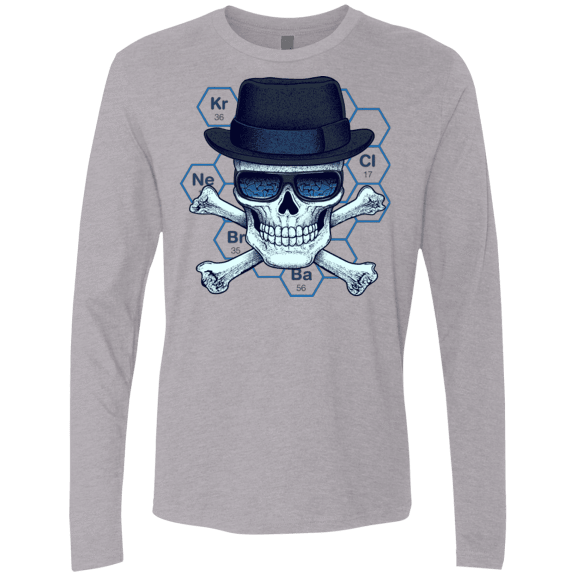 T-Shirts Heather Grey / Small Chemical head Men's Premium Long Sleeve