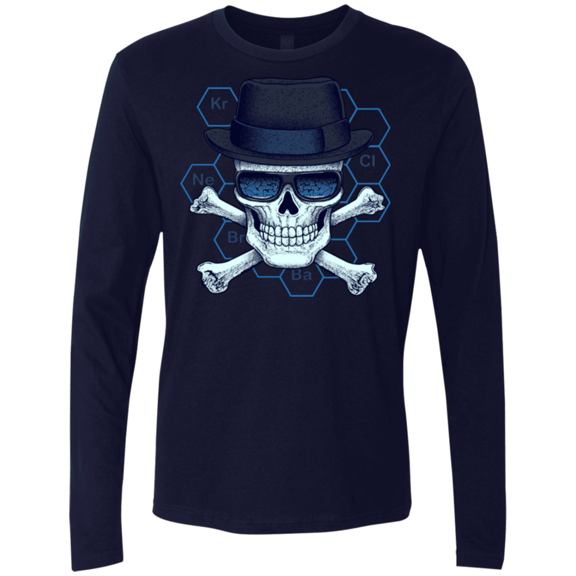 T-Shirts Midnight Navy / Small Chemical head Men's Premium Long Sleeve