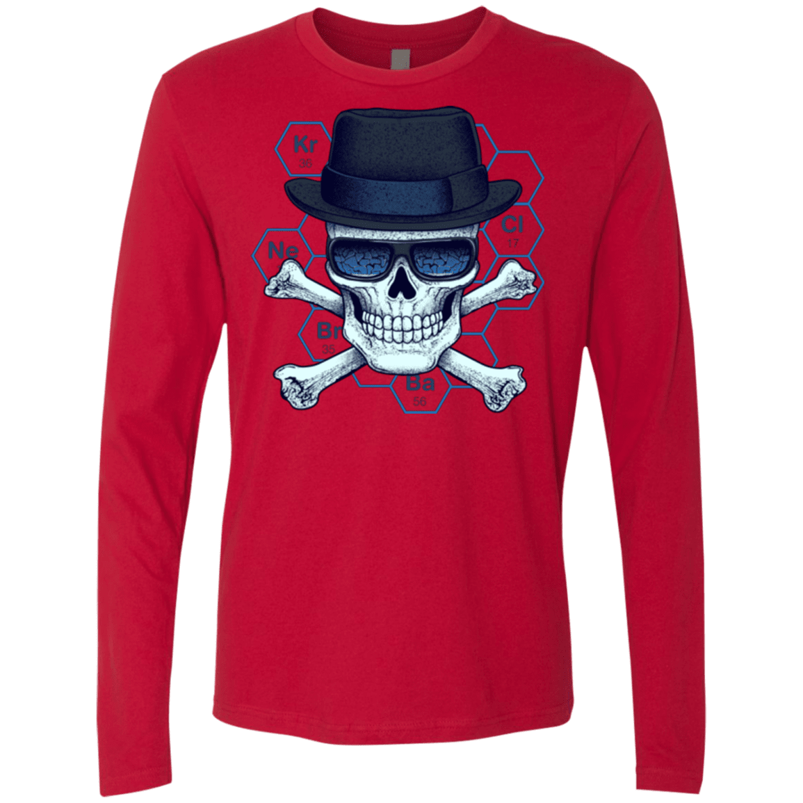 T-Shirts Red / Small Chemical head Men's Premium Long Sleeve