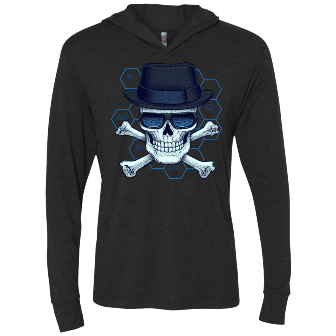 T-Shirts Vintage Black / X-Small Chemical head Triblend Long Sleeve Hoodie Tee