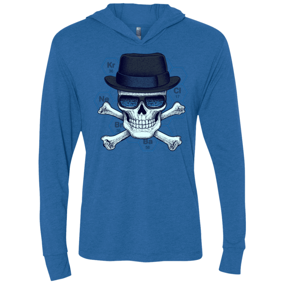 T-Shirts Vintage Royal / X-Small Chemical head Triblend Long Sleeve Hoodie Tee