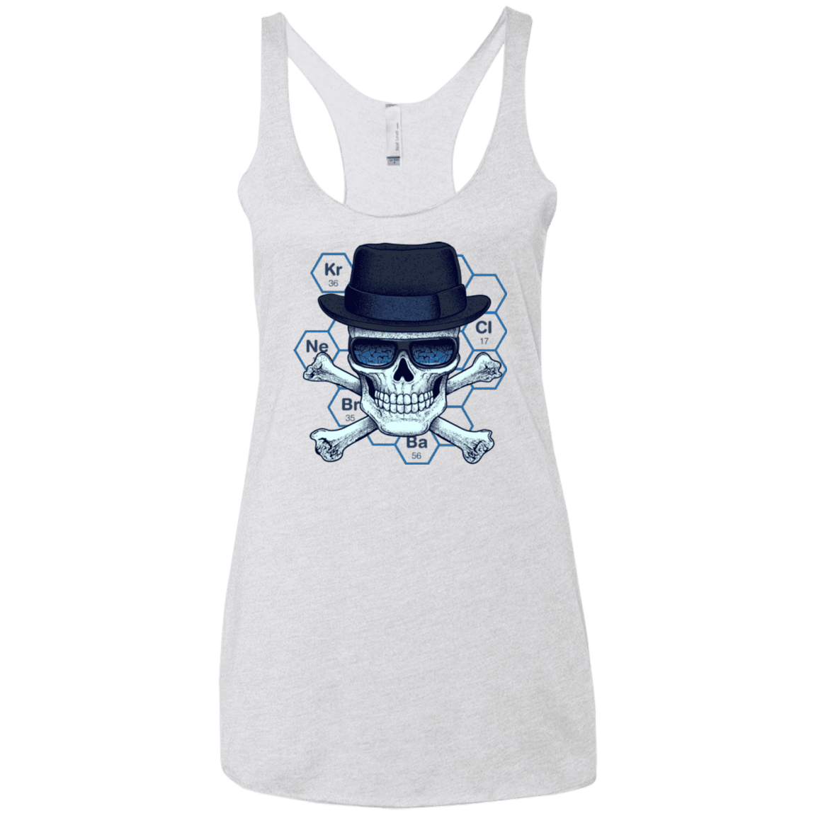 T-Shirts Heather White / X-Small Chemical head Women's Triblend Racerback Tank