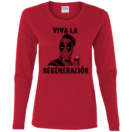 T-Shirts Red / S Chemichangas Women's Long Sleeve T-Shirt