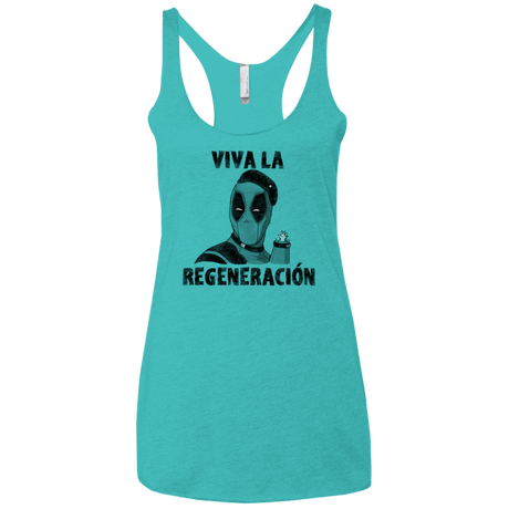 T-Shirts Tahiti Blue / X-Small Chemichangas Women's Triblend Racerback Tank