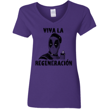 T-Shirts Purple / S Chemichangas Women's V-Neck T-Shirt