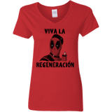 T-Shirts Red / S Chemichangas Women's V-Neck T-Shirt