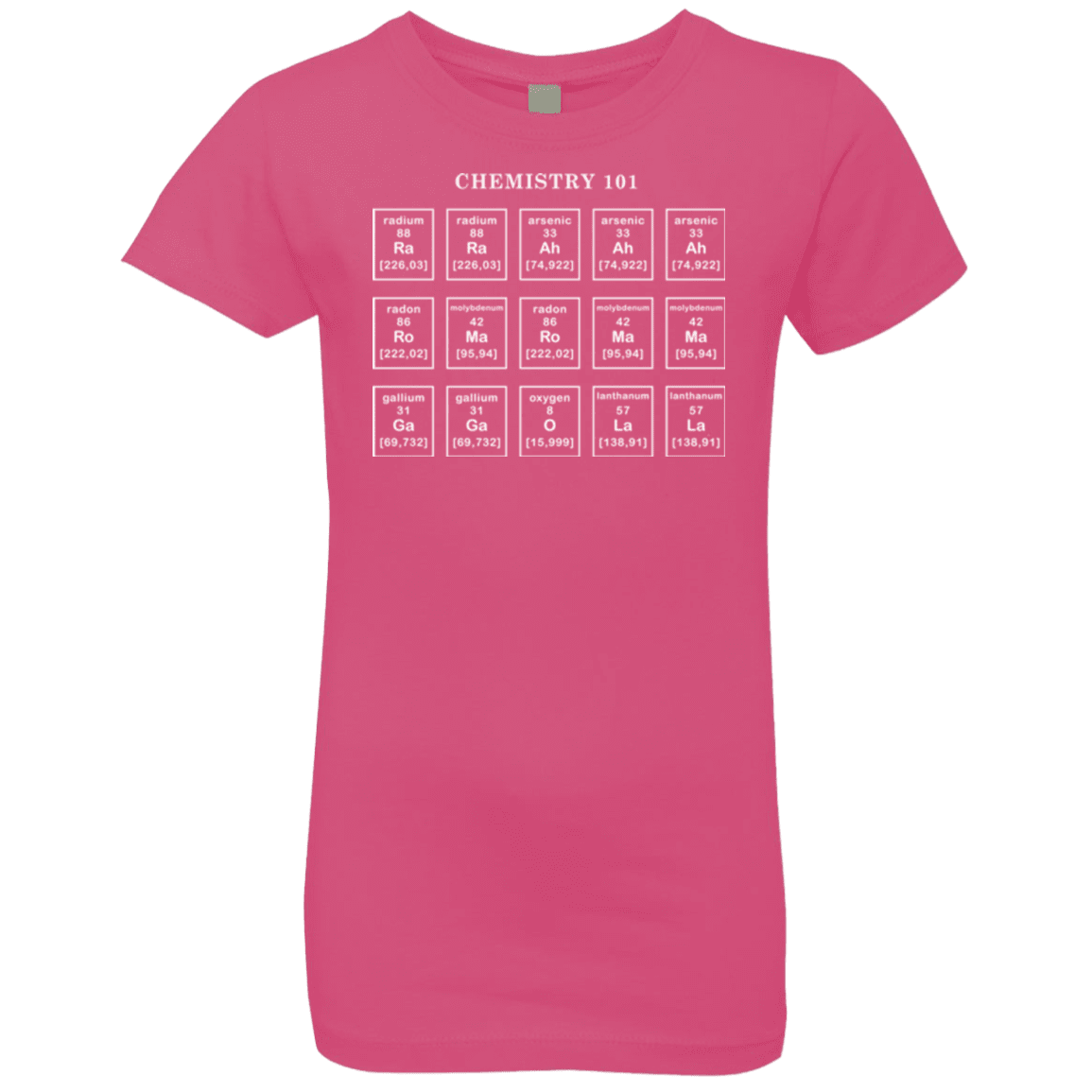 T-Shirts Hot Pink / YXS Chemistry Lesson Girls Premium T-Shirt
