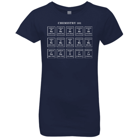 T-Shirts Midnight Navy / YXS Chemistry Lesson Girls Premium T-Shirt