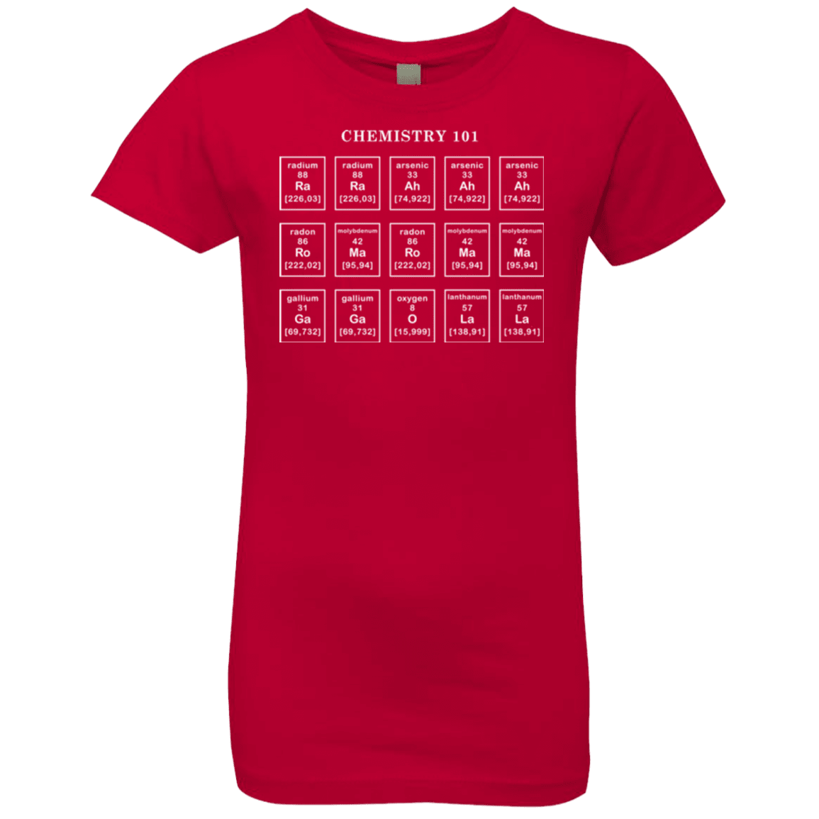 T-Shirts Red / YXS Chemistry Lesson Girls Premium T-Shirt