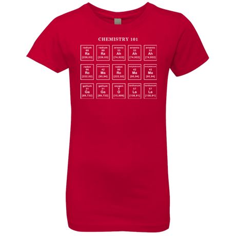 T-Shirts Red / YXS Chemistry Lesson Girls Premium T-Shirt