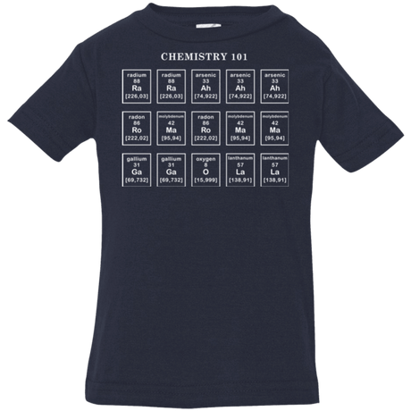 T-Shirts Navy / 6 Months Chemistry Lesson Infant Premium T-Shirt
