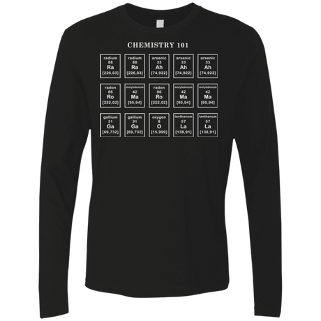 T-Shirts Black / Small Chemistry Lesson Men's Premium Long Sleeve