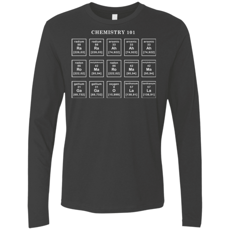 T-Shirts Heavy Metal / Small Chemistry Lesson Men's Premium Long Sleeve