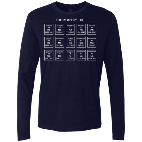 T-Shirts Midnight Navy / Small Chemistry Lesson Men's Premium Long Sleeve